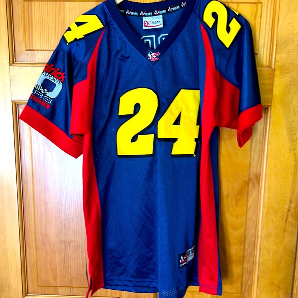 Chase authentic small-medium stitched football style nascar jersey. Gordon 24.